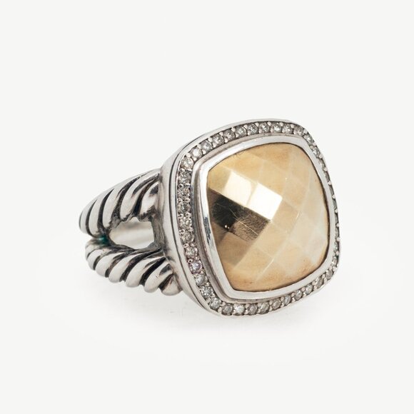 David Yurman Albion 18k Gold & Sterling Silver Diamond Ring - Picture 1 of 6